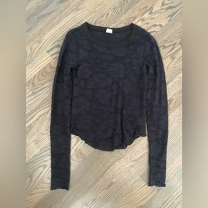 We the Free Black Lace Long Sleeve